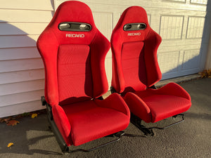 Honda Integra Type R DC5 Recaro SR-4 Bucket Seats - Red - DISCOUNTED