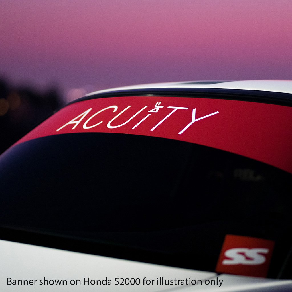 Acuity Matte Red Windshield Banner