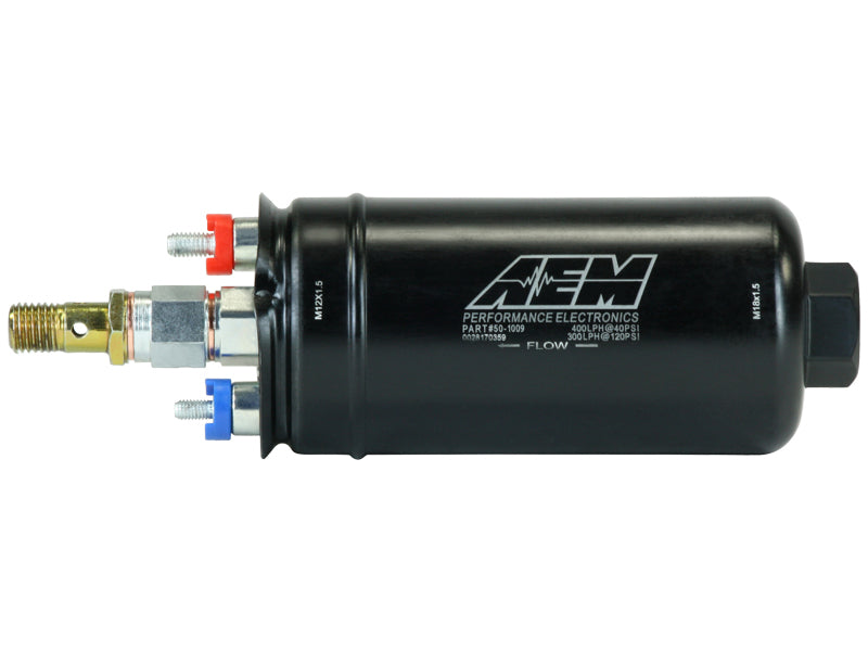AEM High Flow 400LPH Metric Inline Fuel Pump - 044 Style