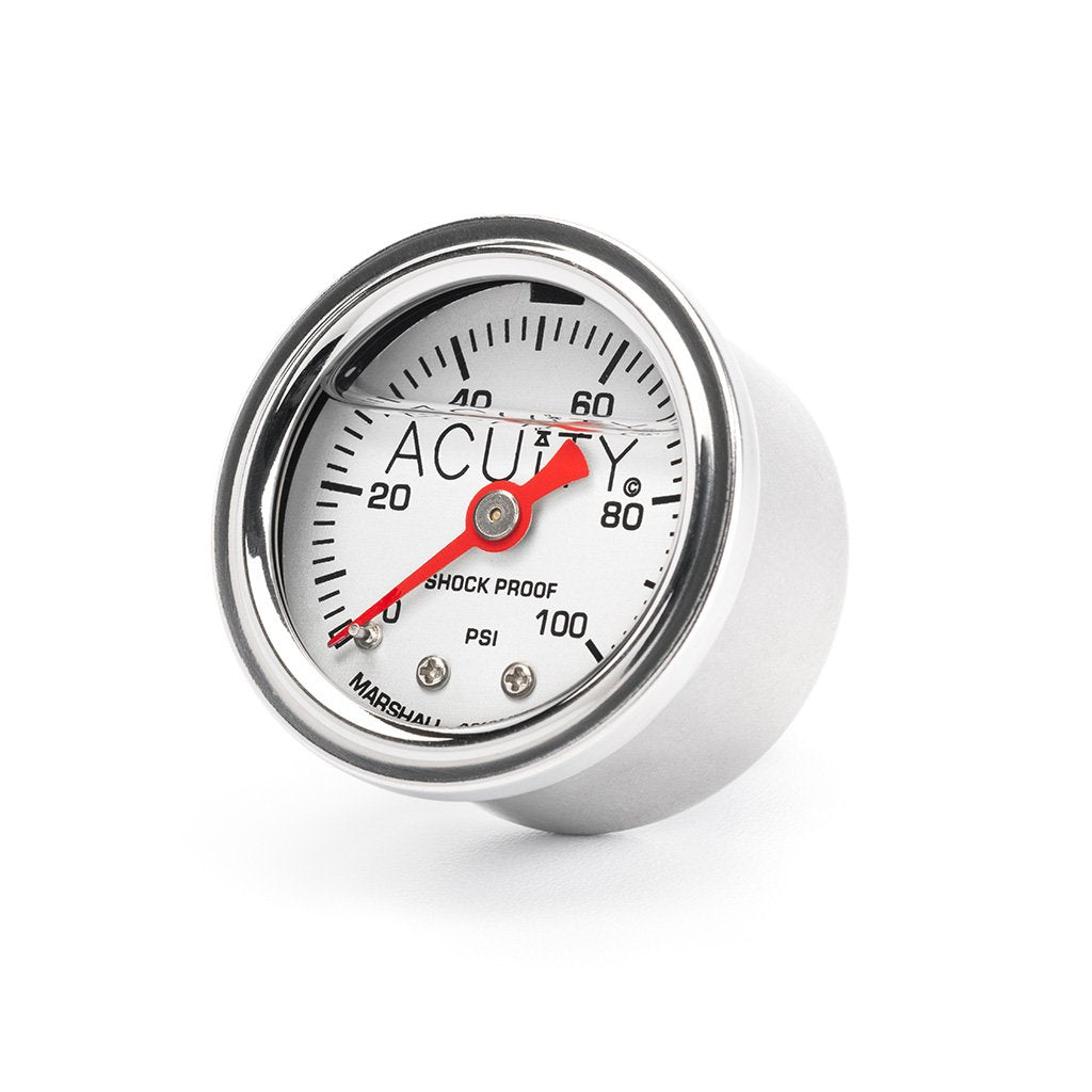 Acuity 100 PSI Fuel Pressure Gauge - Polished Stainless Finish