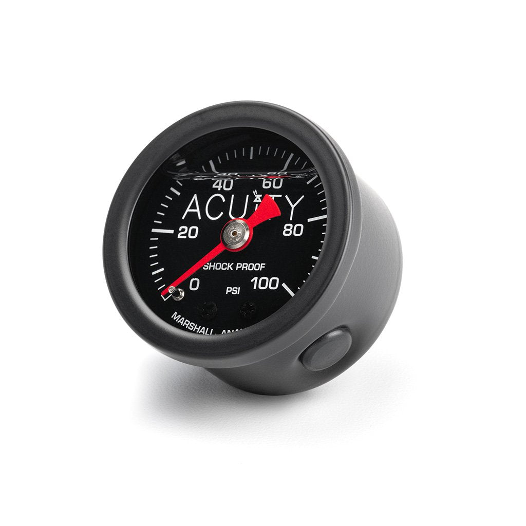 Acuity 100 PSI Fuel Pressure Gauge - Satin Black Finish